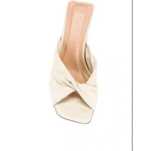RAYE Dane Heel In Bone White Leather 7.5 Sandals Revolve